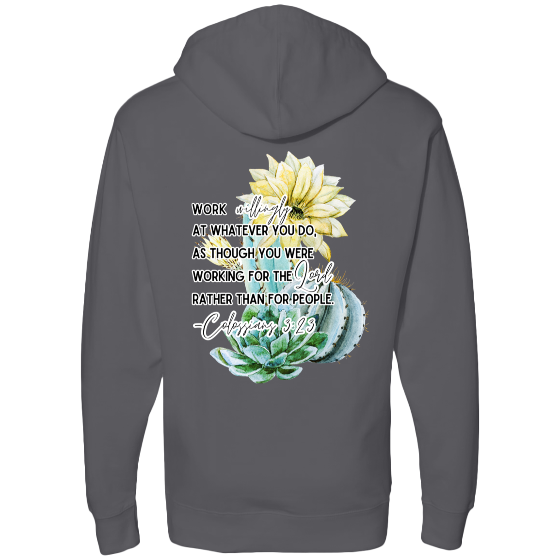 Colossians 3:23 yellow Midweight Hooded Sweatshirt