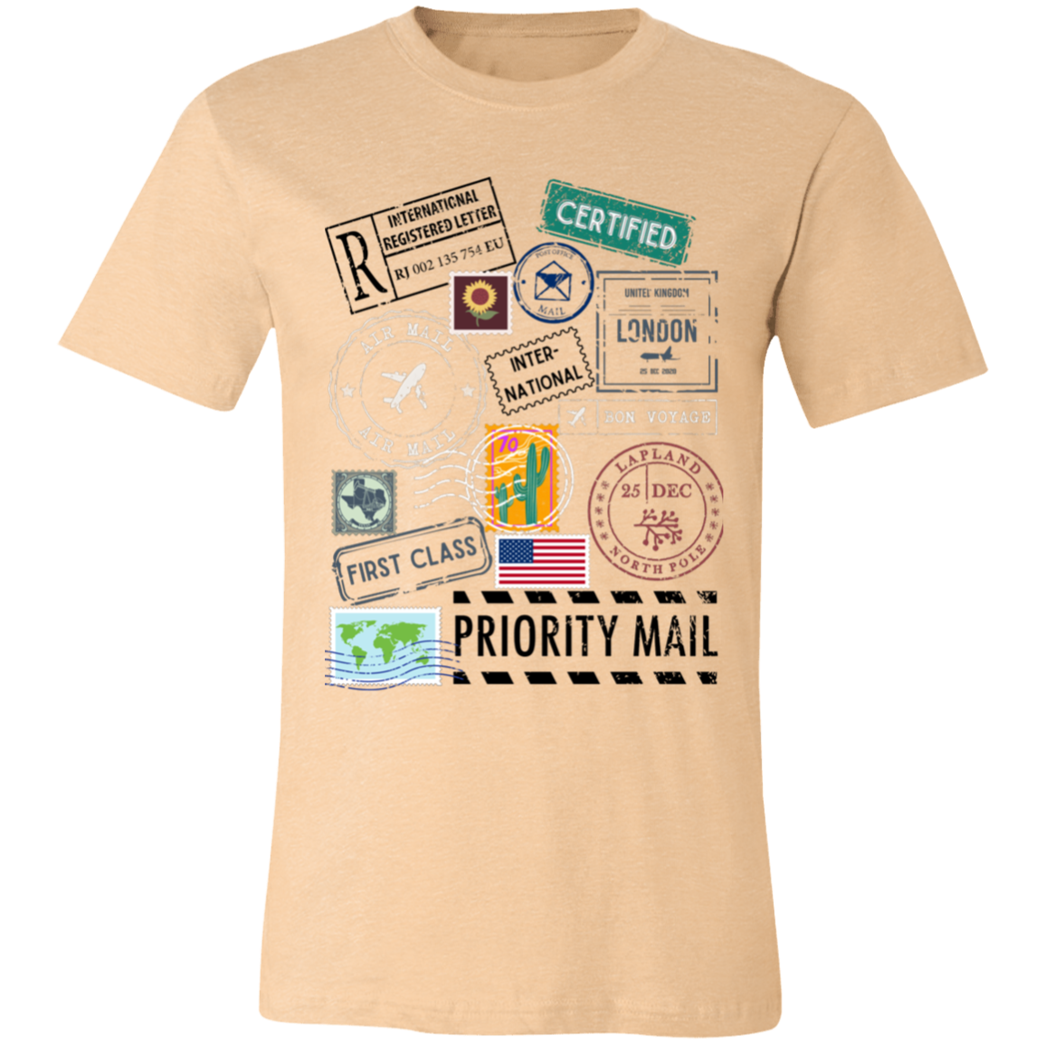 Postage Multi Unisex Jersey Short-Sleeve T-Shirt