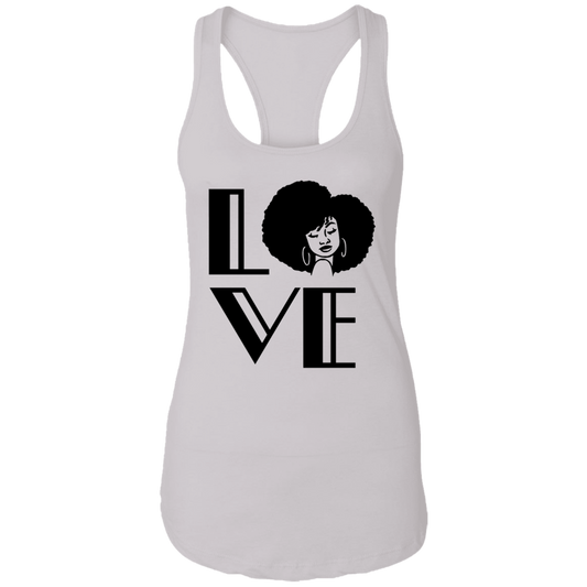 Afro Love- Ladies Ideal Racerback Tank