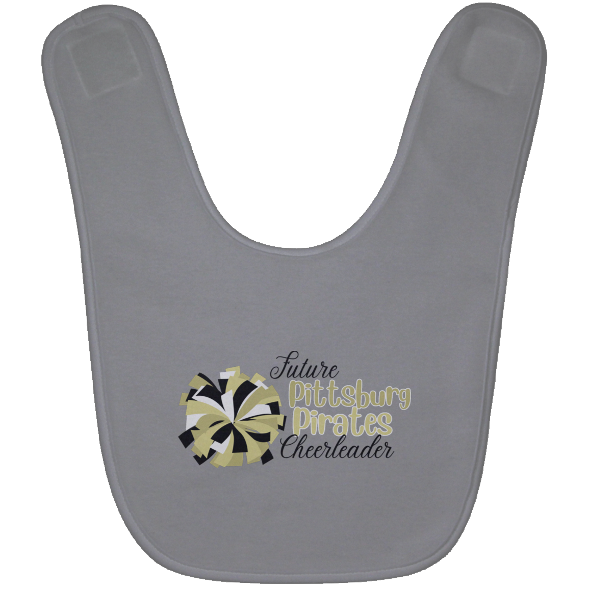 Future Pitt Pirate Cheer Pom Baby Bib