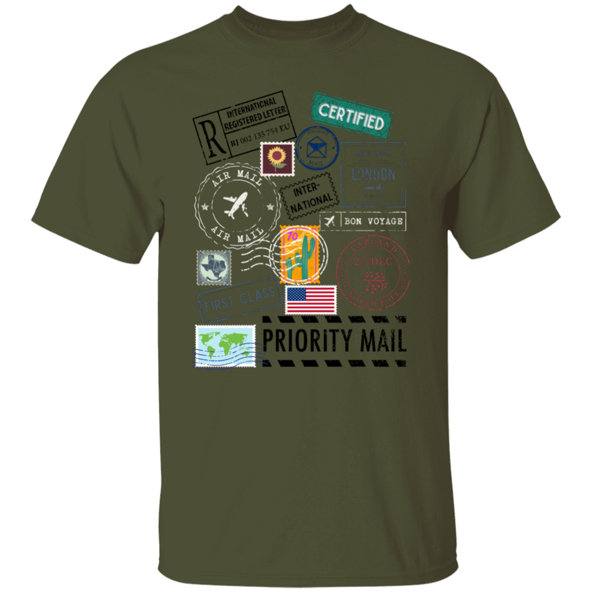 Postage Multi 5.3 oz. T-Shirt
