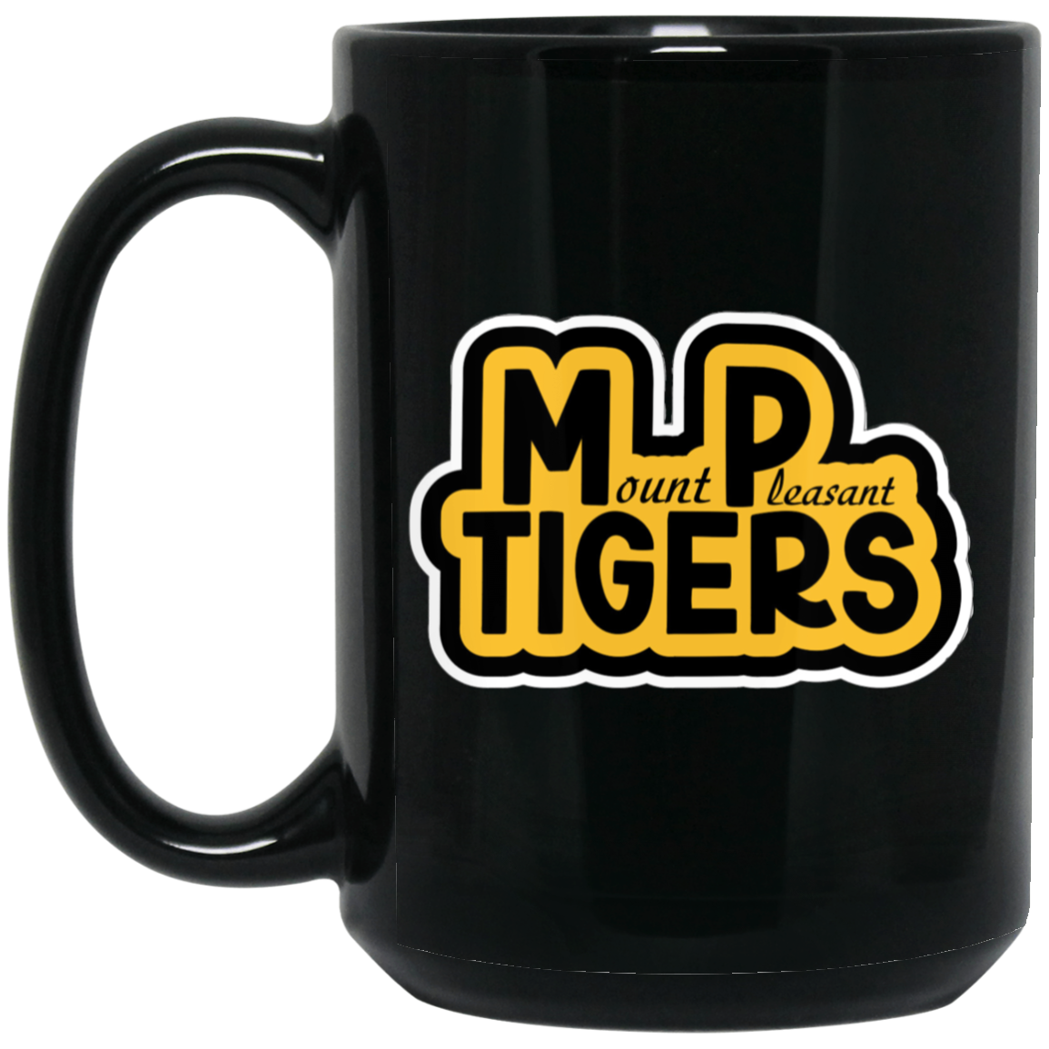 MP Tigers Black & Gold 15 oz. Black Mug