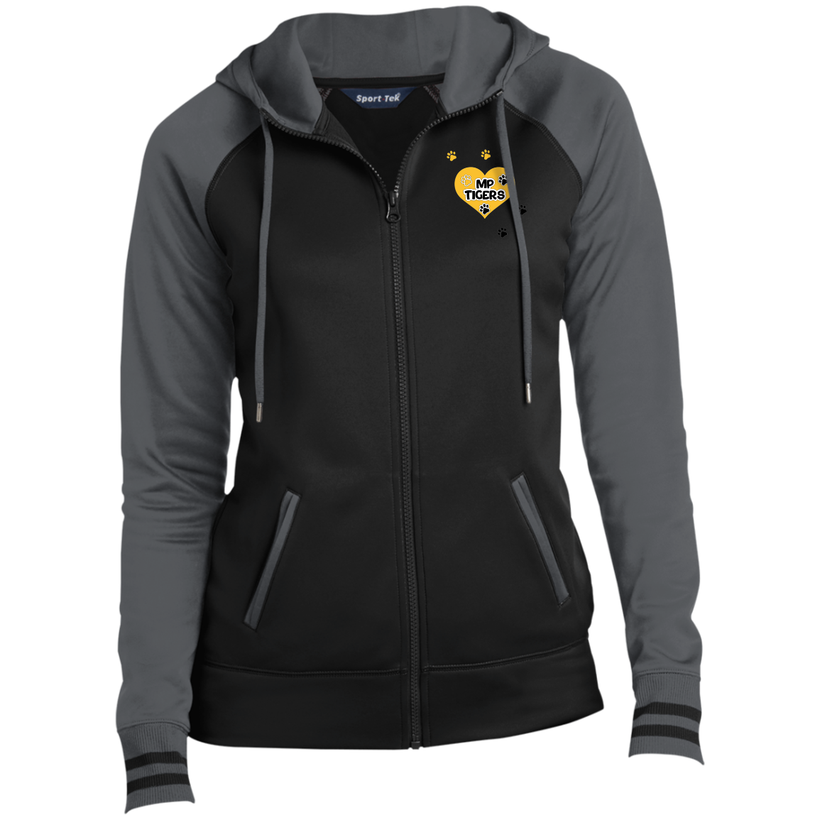 MP Tigers Leaving Tracks- Ladies' Sport-Wick® Full-Zip Hooded Jacket