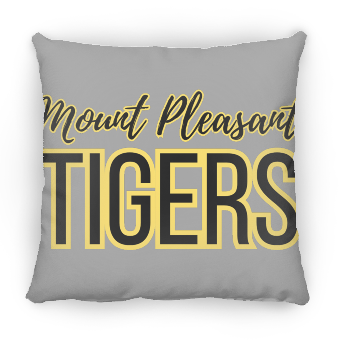MP Tigers Gold and Black Large Square Pillow