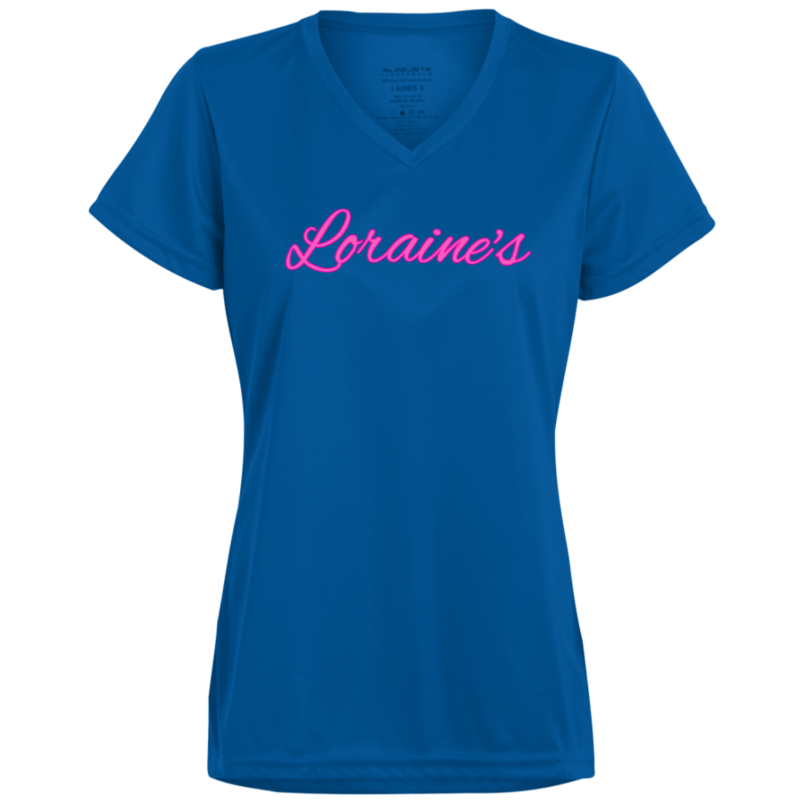 Loraine's Pink Ladies’ Moisture-Wicking V-Neck Tee