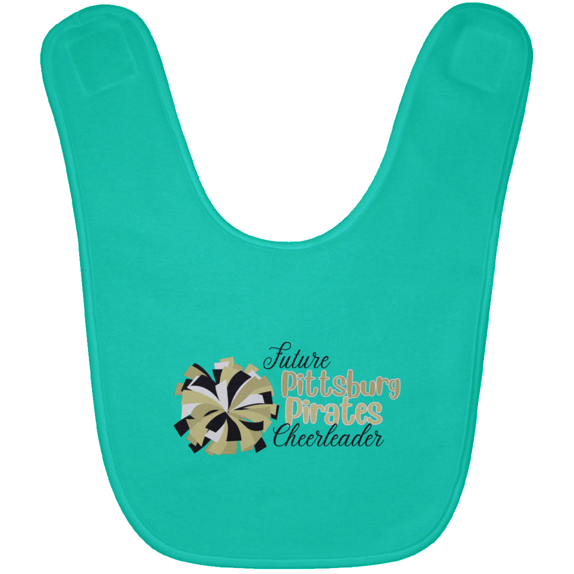 Future Pitt Pirate Cheer Pom Baby Bib