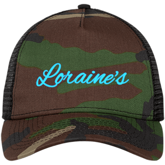 Loraine's Electric Blue Embroidered Snapback Trucker Cap