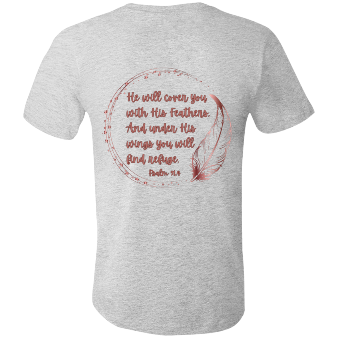 Psalm 91:4 Mauve Unisex Jersey Short-Sleeve T-Shirt