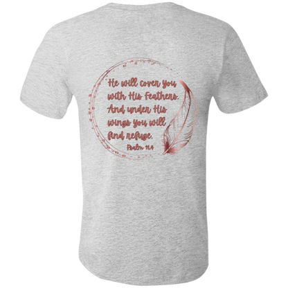 Psalm 91:4 Mauve Unisex Jersey Short-Sleeve T-Shirt