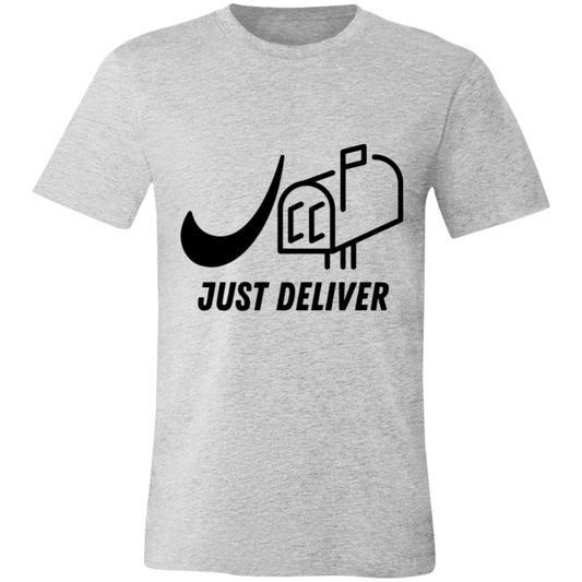 Just Deliver Mailbox Black Unisex Jersey Short-Sleeve T-Shirt