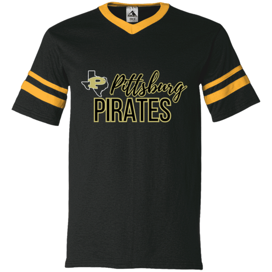 Pittsburg Pirates V-Neck Sleeve Stripe Jersey