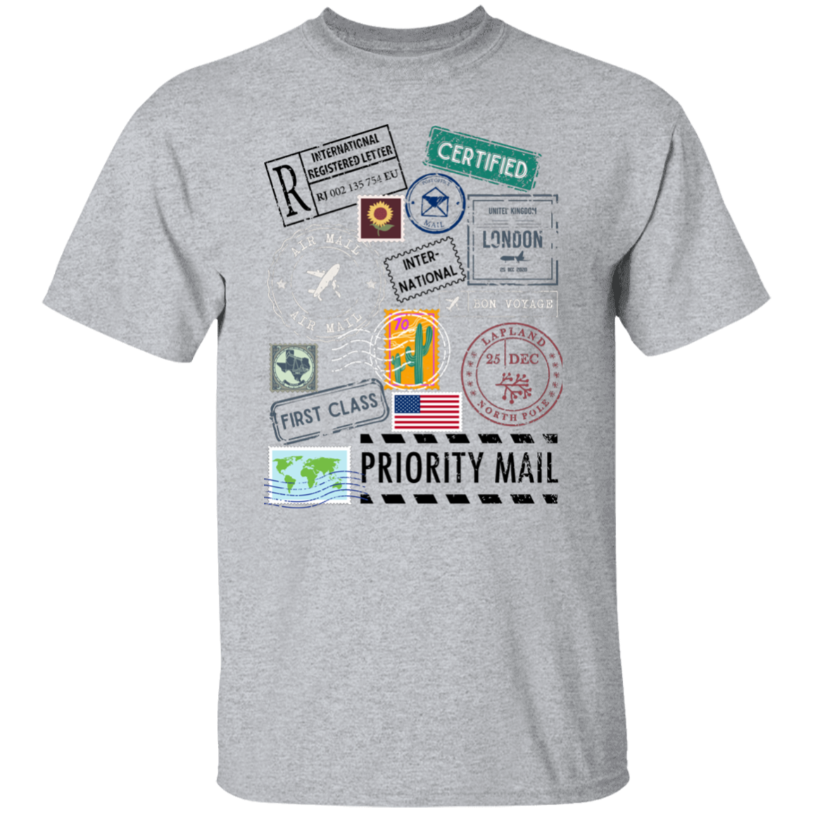 Postage Multi 5.3 oz. T-Shirt