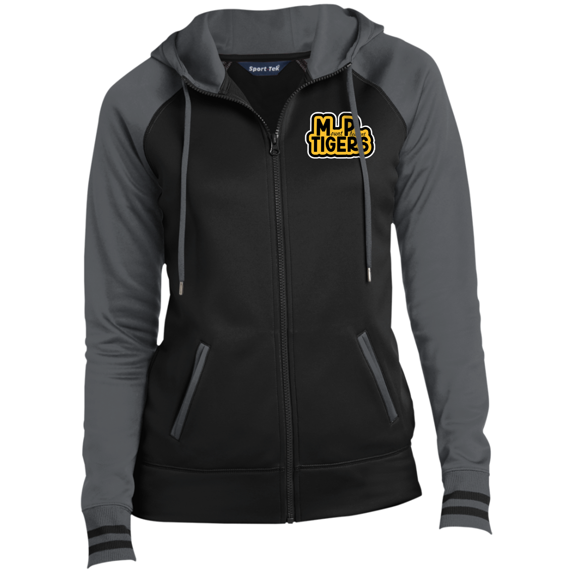 MP Tiger's Black & Gold- Ladies' Sport-Wick® Full-Zip Hooded Jacket