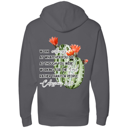 Colossians 3:23 red Midweight Hooded Sweatshirt