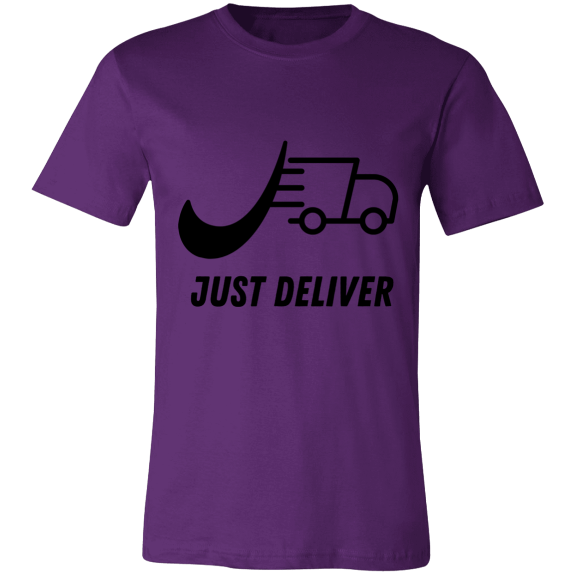 Just Deliver Truck Black Unisex Jersey Short-Sleeve T-Shirt