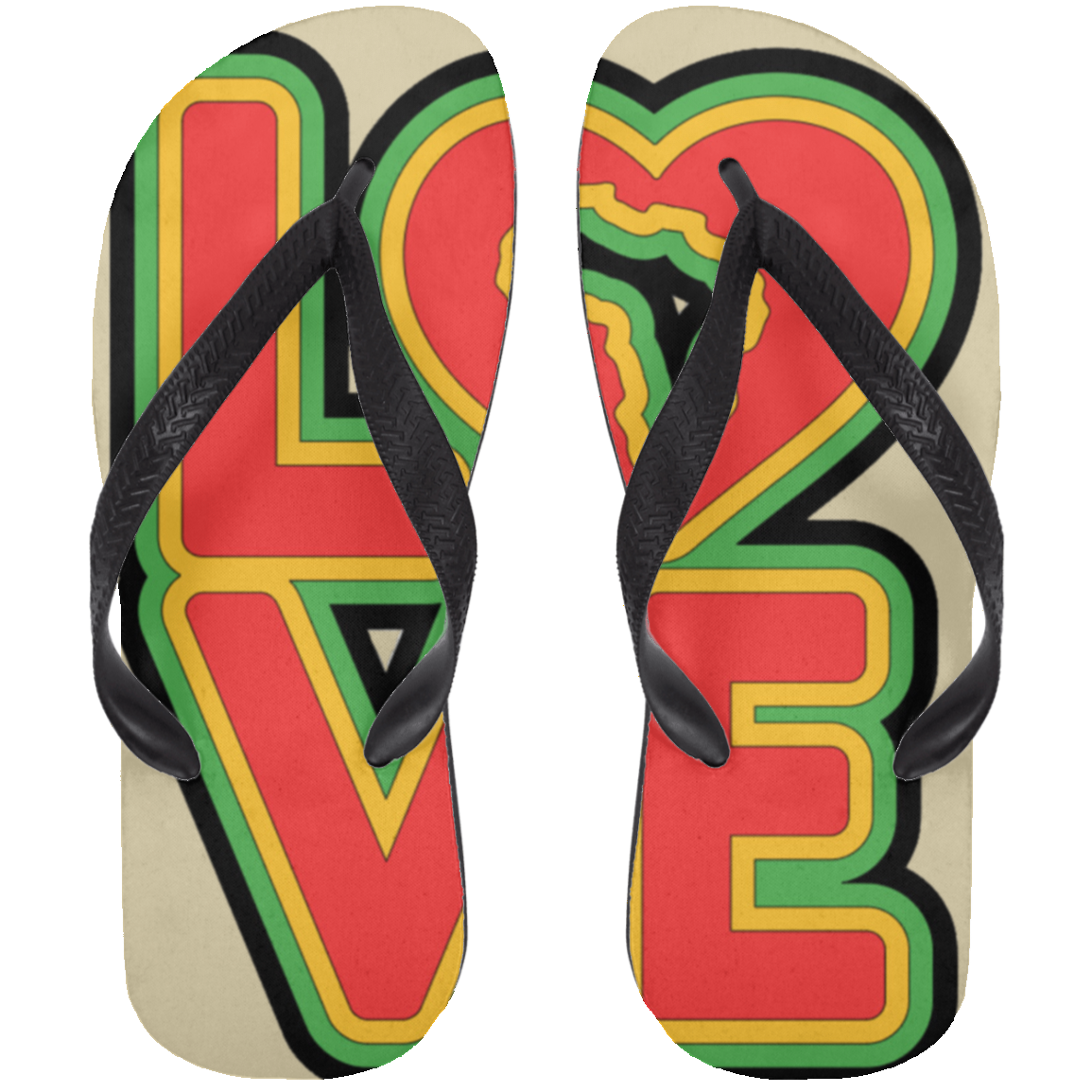 RYGB LOVE Adult Flip Flops