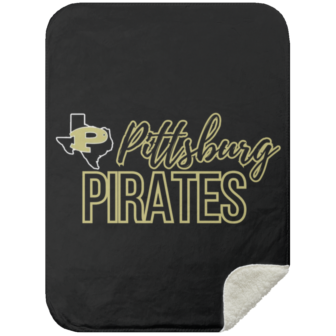 Pittsburg Pirates Mink Sherpa Blanket 30x40