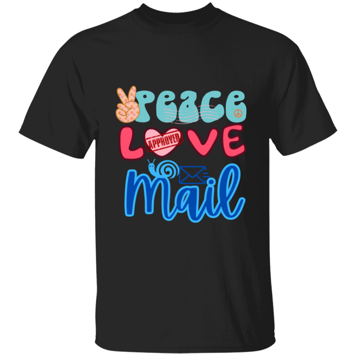 Peace Love Mail 2C- 5.3 oz. T-Shirt