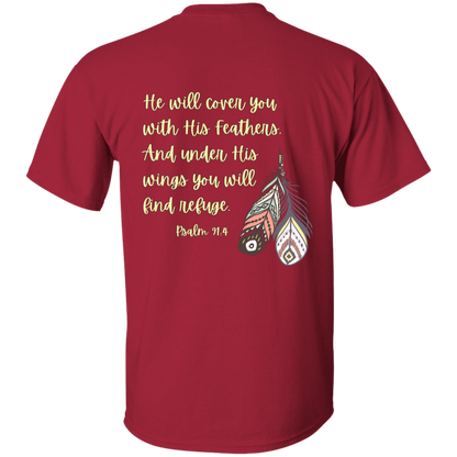 Psalm 91:4 yellow 5.3 oz. T-Shirt
