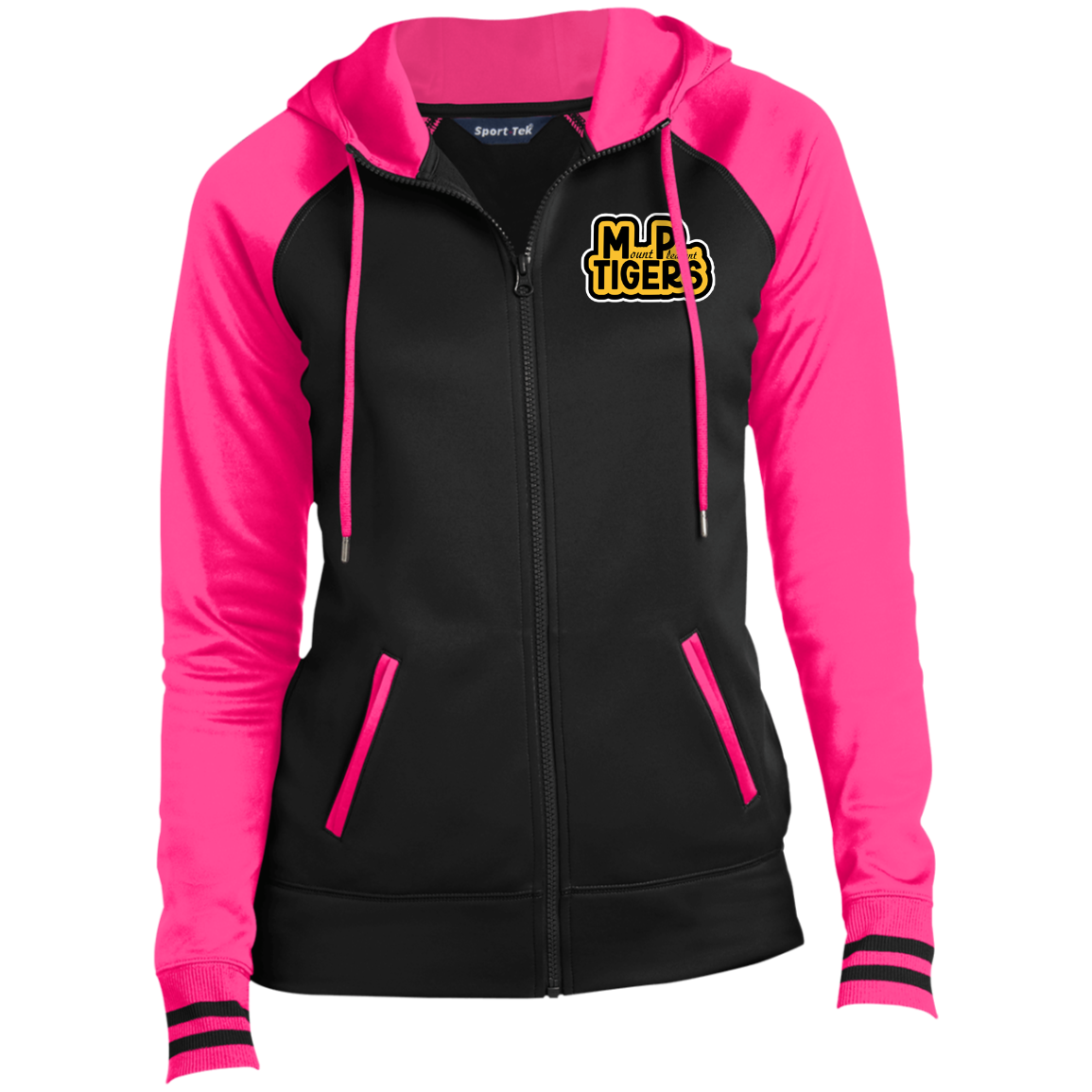 MP Tiger's Black & Gold- Ladies' Sport-Wick® Full-Zip Hooded Jacket