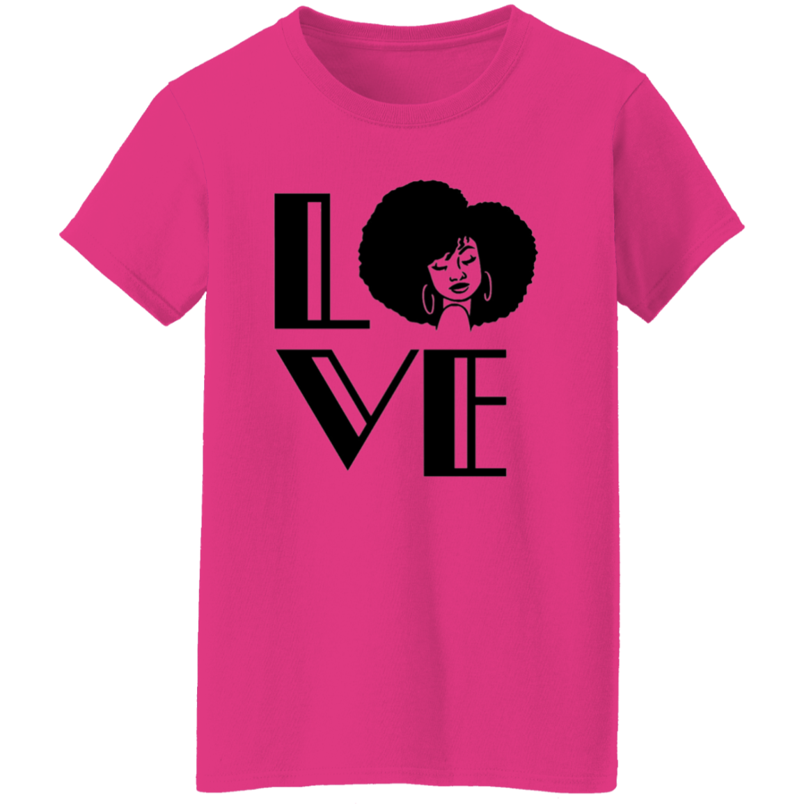 Afro Love- Ladies' 5.3 oz. T-Shirt