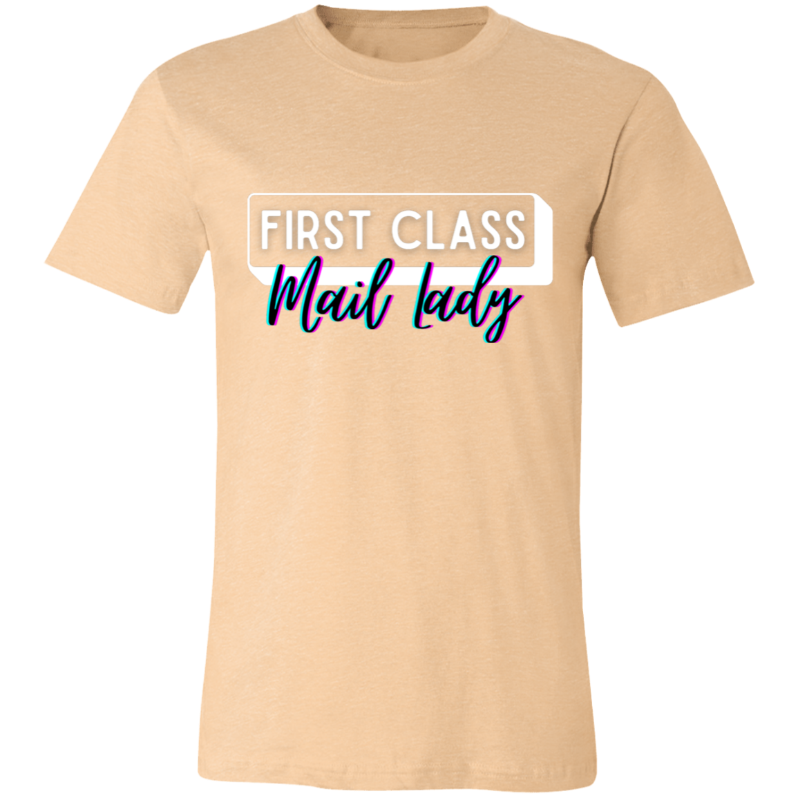 First Class Mail Lady Glitch Unisex Jersey Short-Sleeve T-Shirt