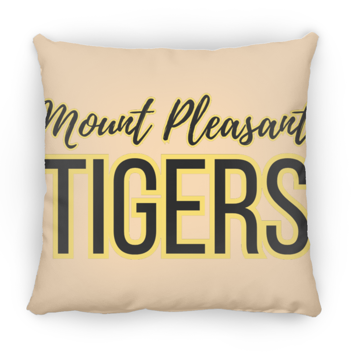 MP Tigers Gold and Black Large Square Pillow
