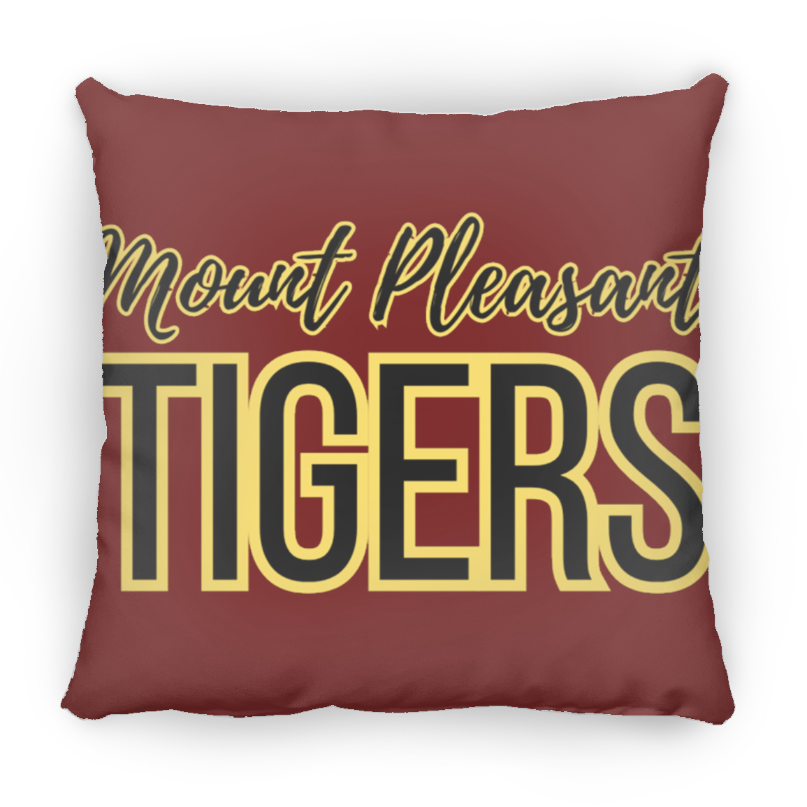 MP Tigers Gold and Black Large Square Pillow