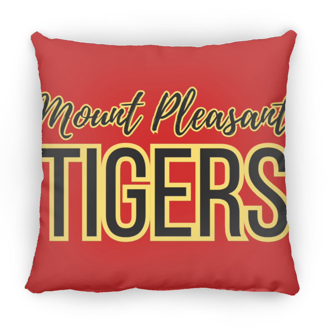 MP Tigers Gold and Black Large Square Pillow
