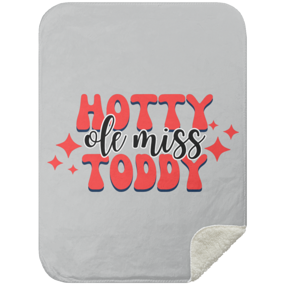 Ole Miss Hotty Toddy Premium Sherpa Blanket 30x40