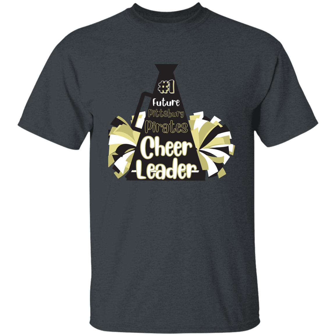 Future Pitt Pirate Cheer Megaphone Youth 5.3 oz 100% Cotton T-Shirt