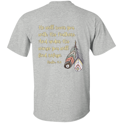 Psalm 91:4 yellow 5.3 oz. T-Shirt