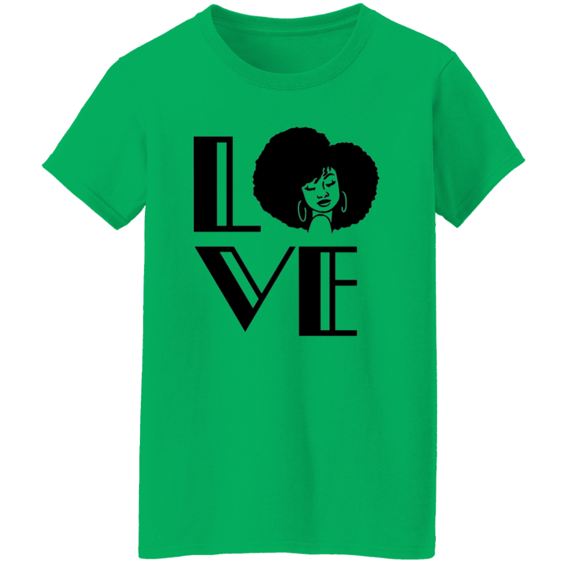 Afro Love- Ladies' 5.3 oz. T-Shirt