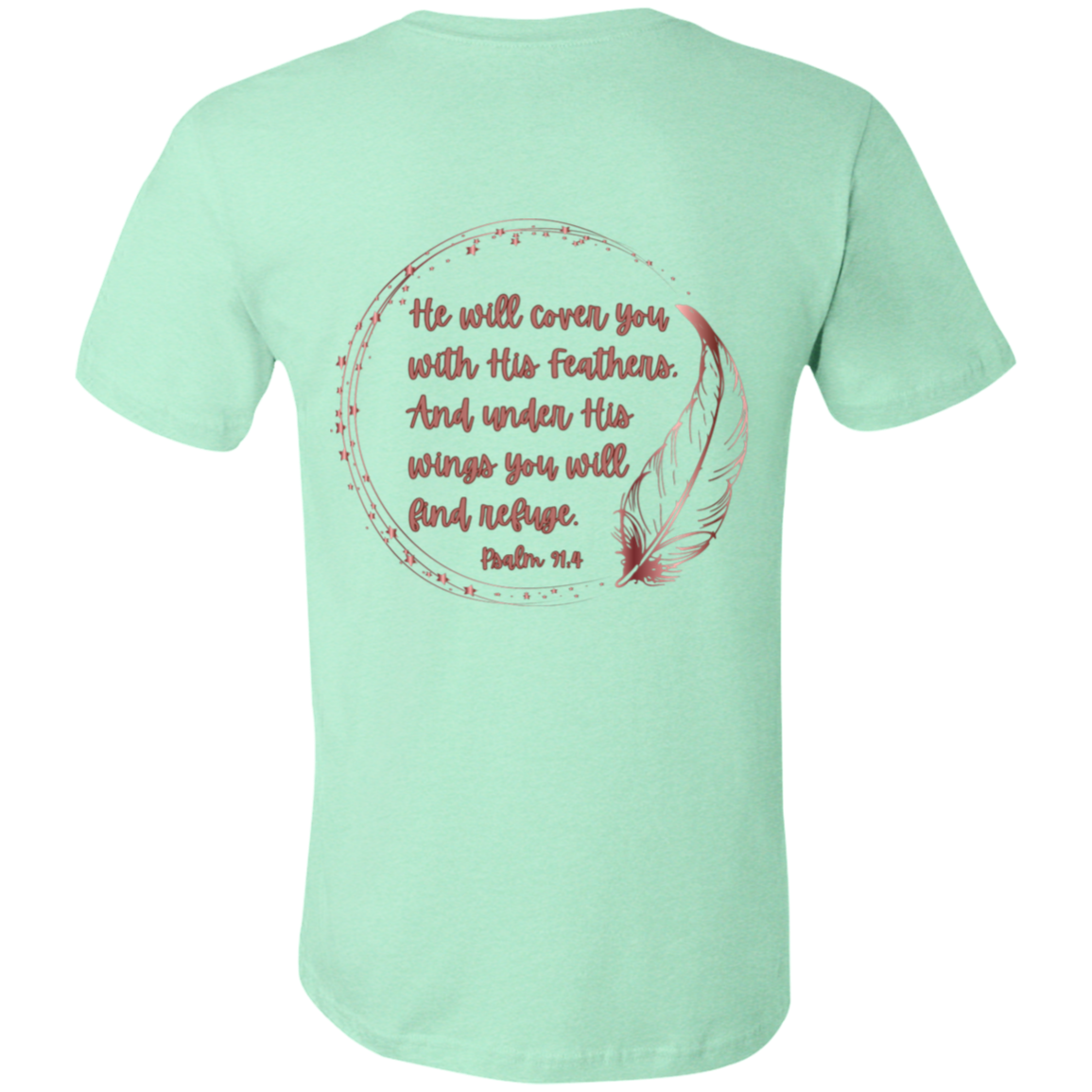 Psalm 91:4 Mauve Unisex Jersey Short-Sleeve T-Shirt