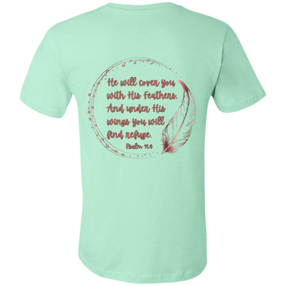 Psalm 91:4 Mauve Unisex Jersey Short-Sleeve T-Shirt