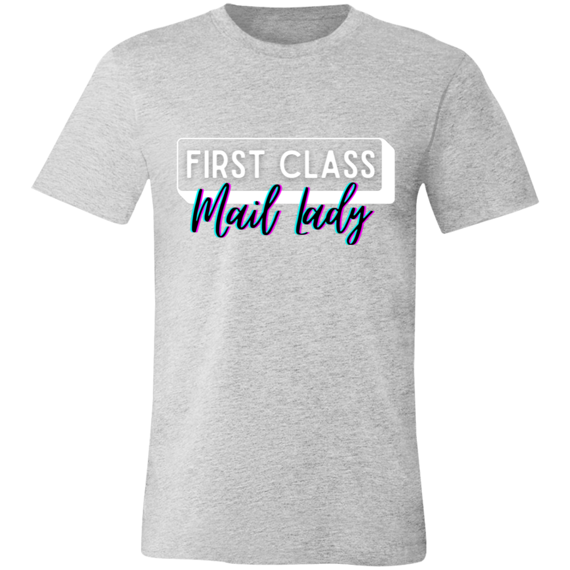 First Class Mail Lady Glitch Unisex Jersey Short-Sleeve T-Shirt