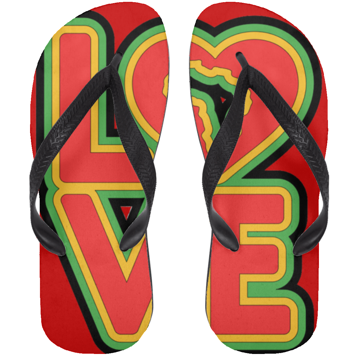 RYGB LOVE Adult Flip Flops