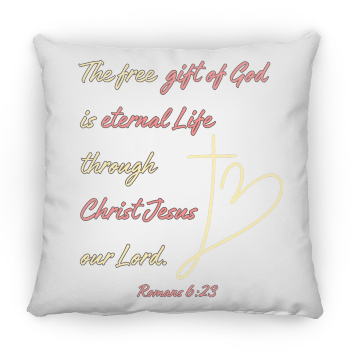 Romans 6:23 Medium Square Pillow