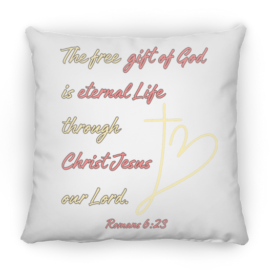 Romans 6:23 Medium Square Pillow