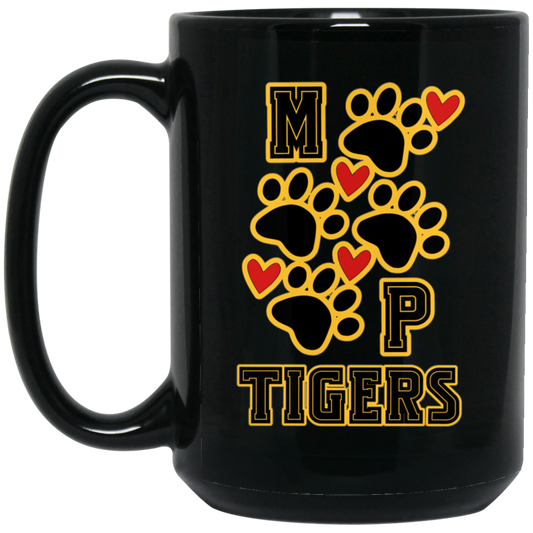 MP Tigers Heart & Sole 15 oz. Black Mug