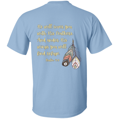 Psalm 91:4 yellow 5.3 oz. T-Shirt