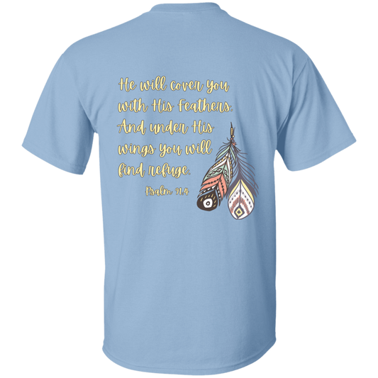 Psalm 91:4 yellow 5.3 oz. T-Shirt