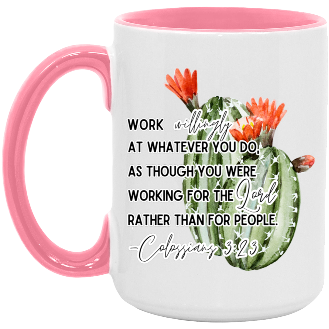 Colossians 3:23 Red 15oz. Accent Mug