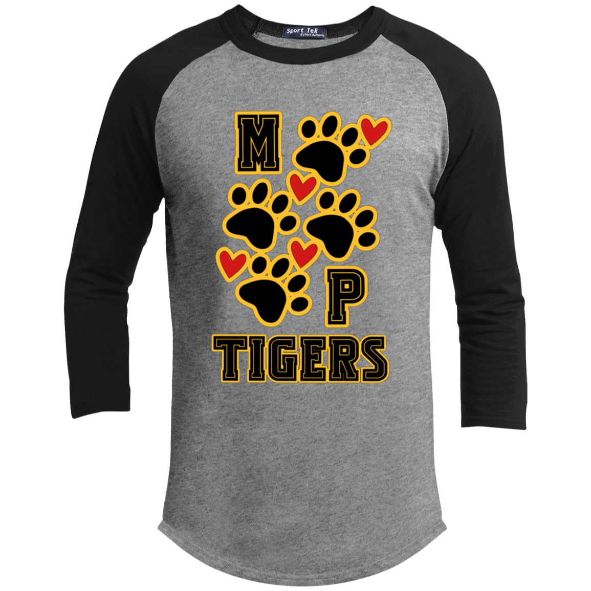 MP Tigers Heart & Sole- Youth 3/4 Raglan Sleeve Shirt