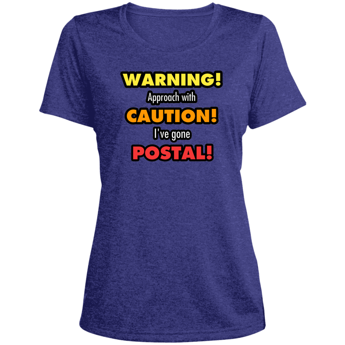 Gone Postal Ladies' Heather Scoop Neck Performance Tee