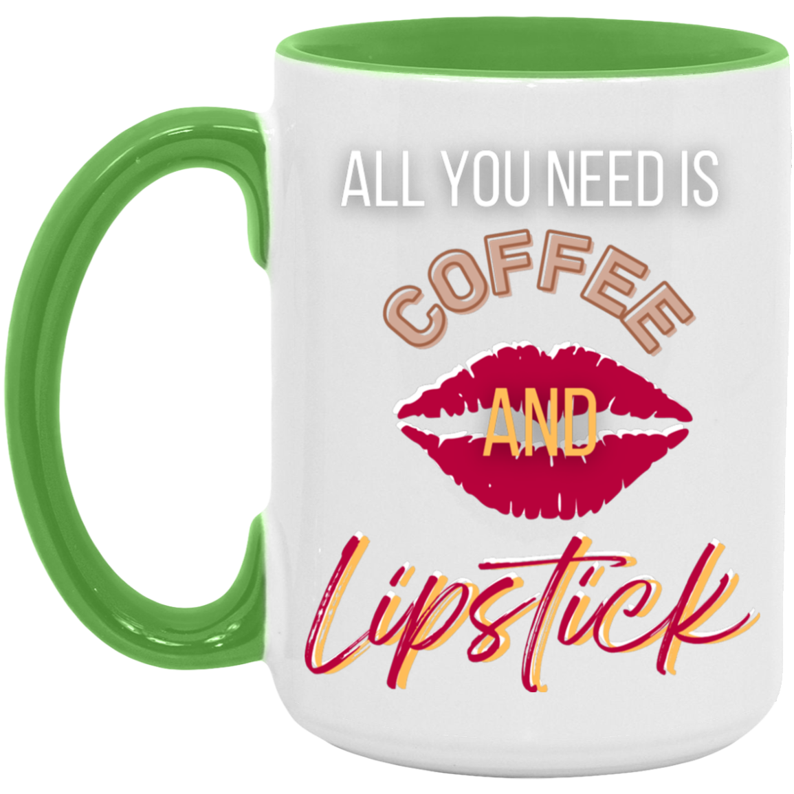 Coffee & Lipstick 15oz. Accent Mug