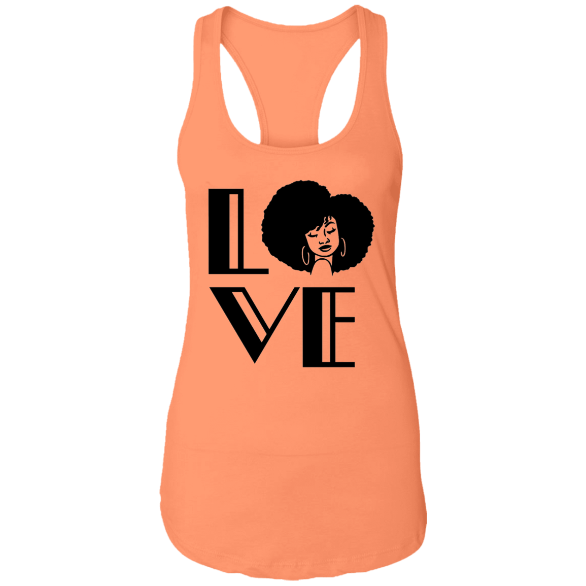 Afro Love- Ladies Ideal Racerback Tank