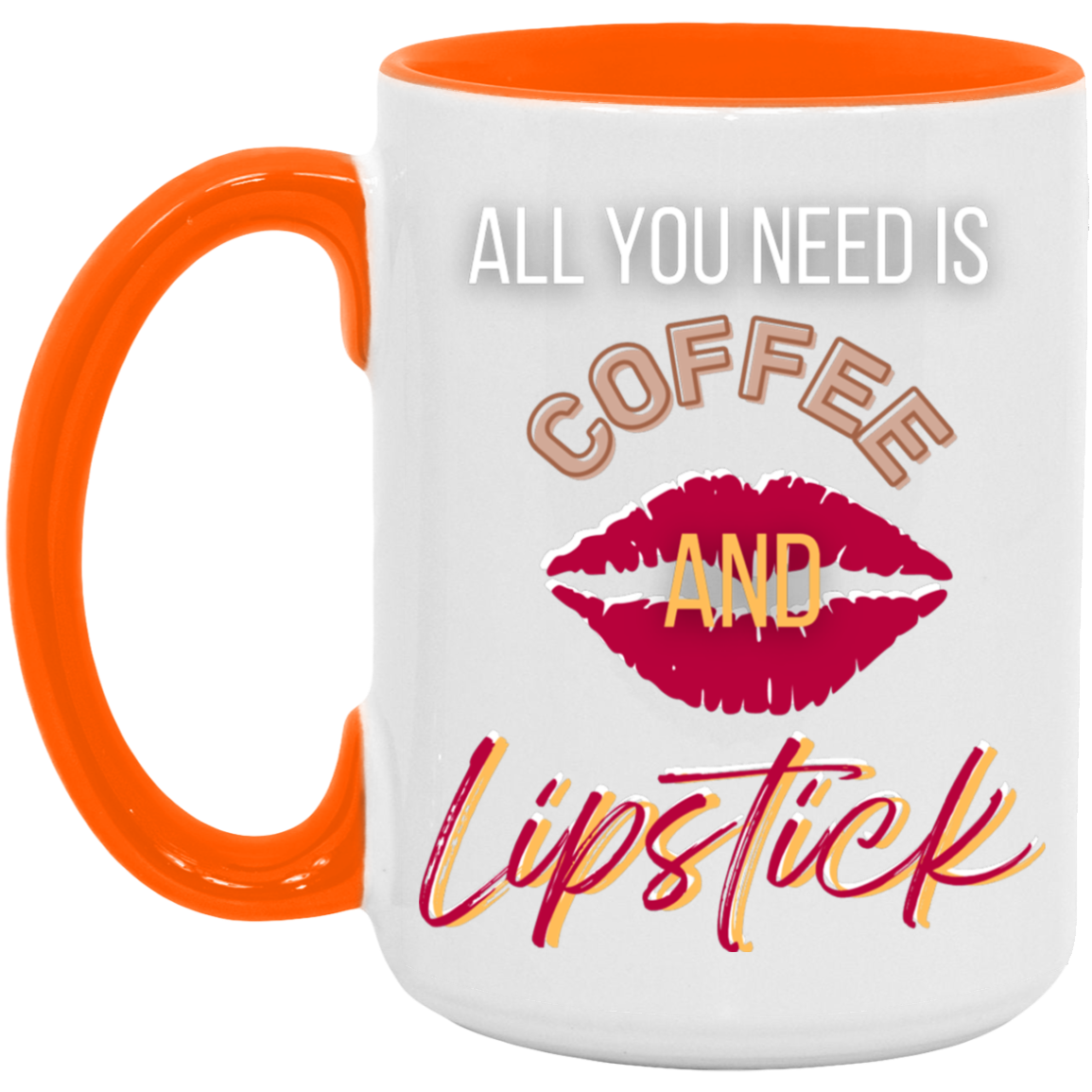 Coffee & Lipstick 15oz. Accent Mug