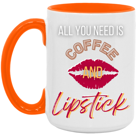 Coffee & Lipstick 15oz. Accent Mug