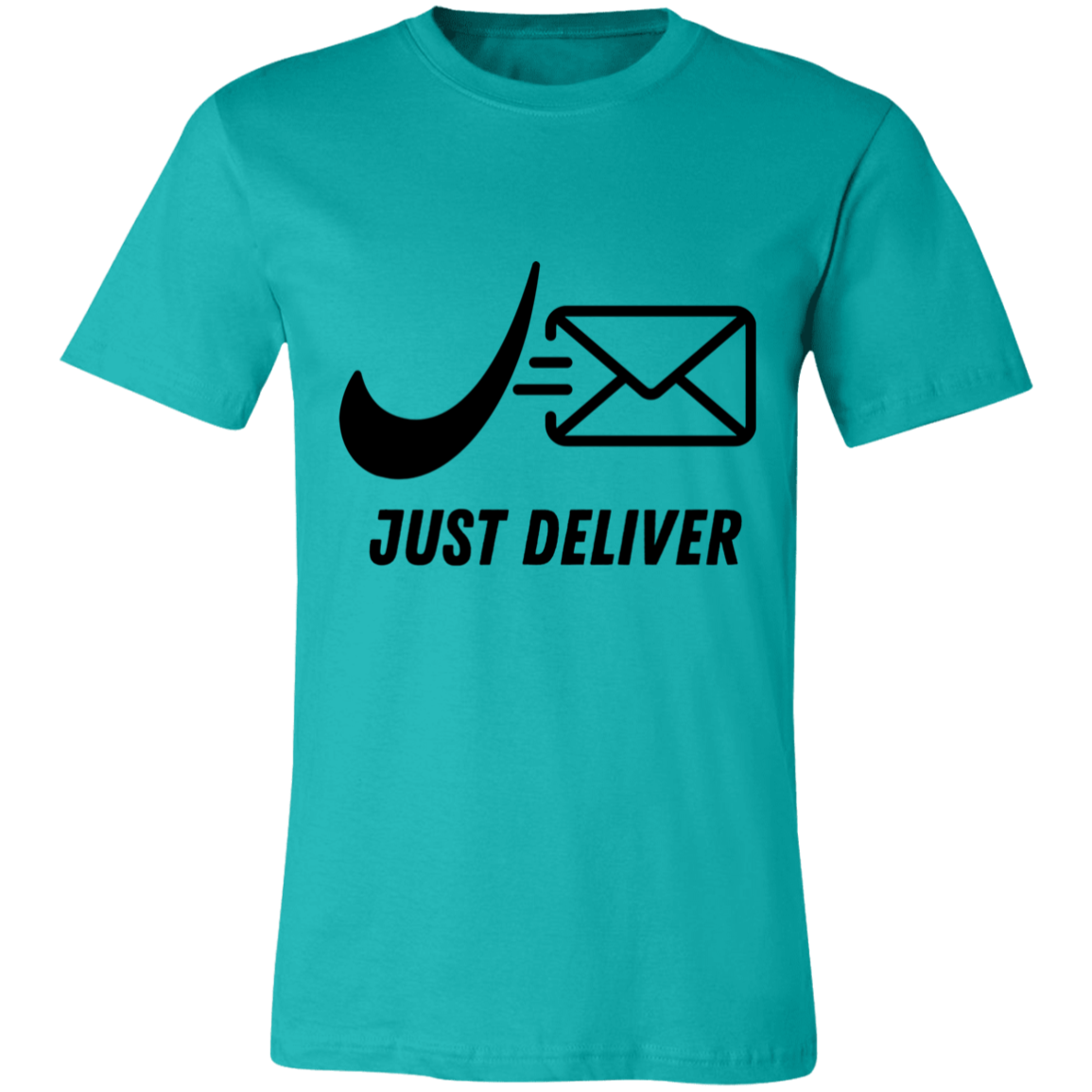 Just Deliver Envelope Black Unisex Jersey Short-Sleeve T-Shirt